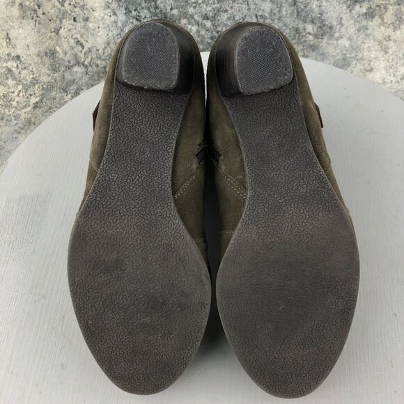 GH Bass & Co Women's Size 8M Ayda Brown Suede Side Zip High Heel Ankle Booties - Picture 9 of 12
